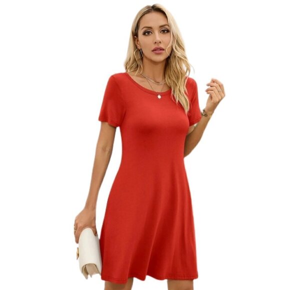 NWT Red Casual Dress - Size Medium - Picture 3 of 7